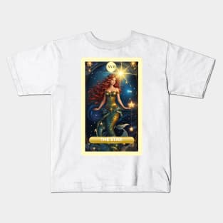 The Star Card From the Light Mermaid Tarot Deck. Kids T-Shirt